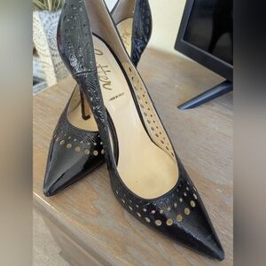 Butter Italy Black Textured Heels Size 9